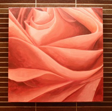 Duvardaki kırmızı gül