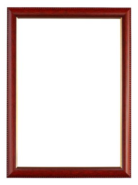 beyaz arkaplanda tahta çerçeve