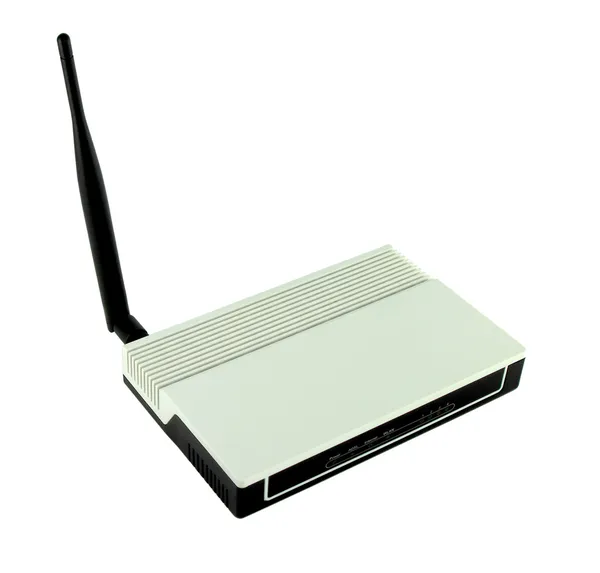 Router inalámbrico aislado sobre fondo blanco —  Fotos de Stock