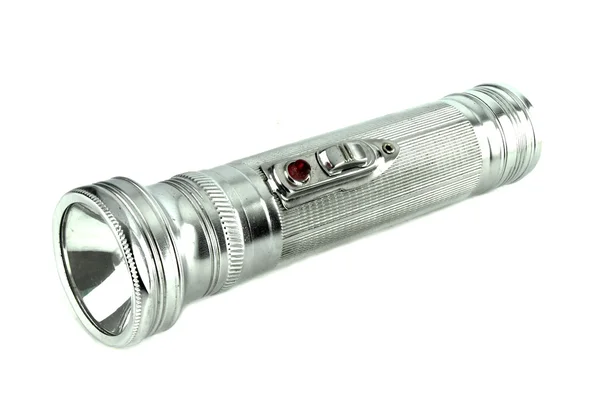 A vintage flashlight on its side — Stock Photo, Image