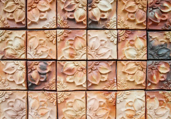 Ancient decorative tiles in the east, Thailand — Stock Photo, Image