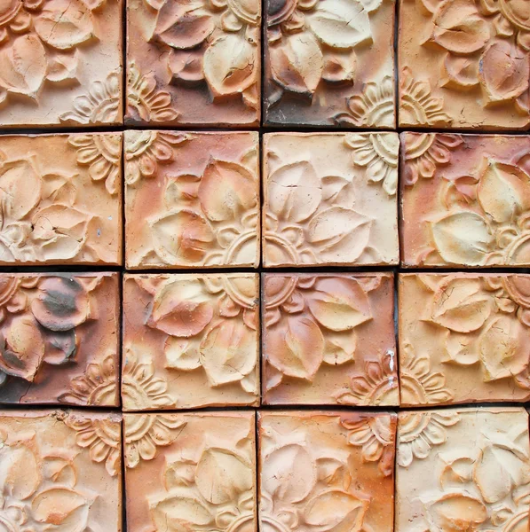 Ancient decorative tiles in the east, Thailand — Stock Photo, Image