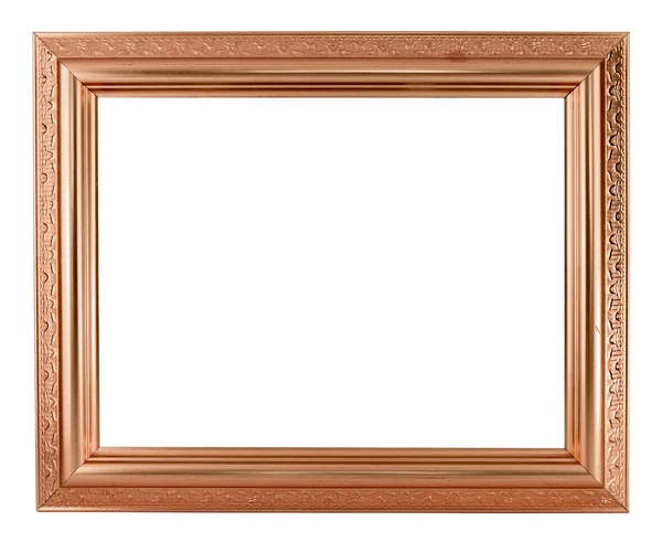Copper picture frame on white background — Stock Photo, Image