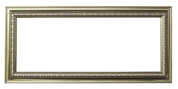 Серебряная рамка на белом фоне — стоковое фото
