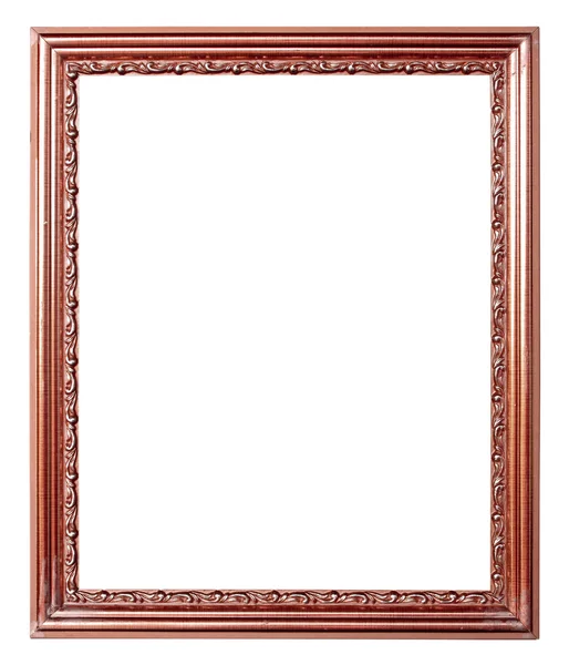 Copper picture frame on white background — Stock Photo, Image