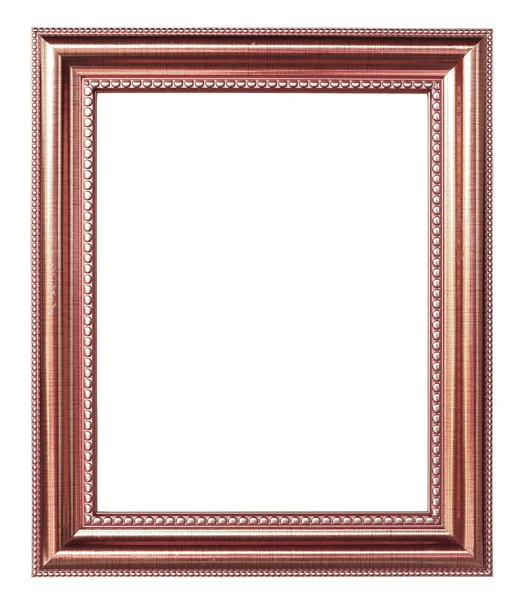 Copper picture frame on white background — Stock Photo, Image