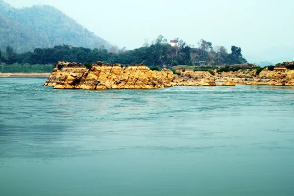 Mekong río en Loas y Tailandia fronteras en el Kaeng Kood Koo —  Fotos de Stock