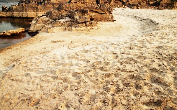 Sand des Mekong nehmen von kaeng kood koo von chiangkhan — Stockfoto