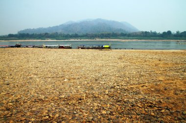 Mekong Nehri taşa Krachan kood koo chiangkhan, loei, thailan