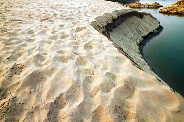 湄公河流域的砂带从耿沽辜清刊 — 图库照片
