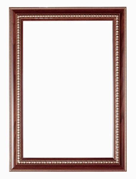 Silver and wood frame on white background — Stock Photo, Image