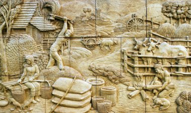 yerli kültür Tay sıva taş duvar, Tayland