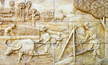 yerli kültür Tay sıva taş duvar, Tayland