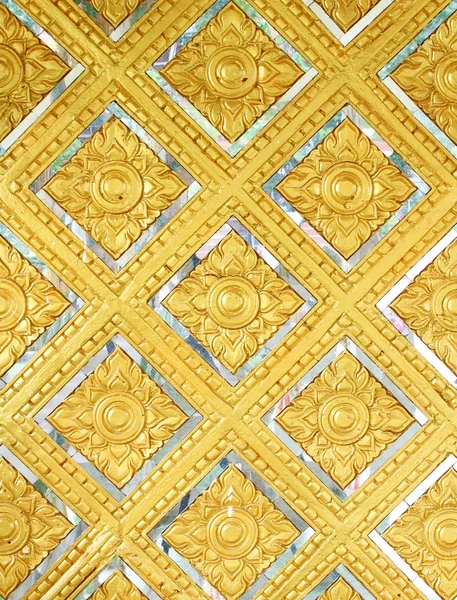 Boeddha muur van Thaise stijl patroon ontwerp — Stockfoto