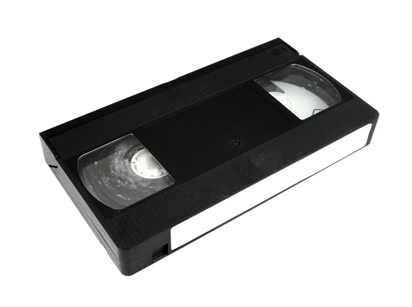 Cassete de vídeo no fundo branco — Fotografia de Stock