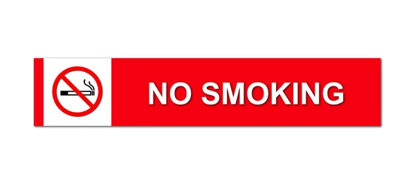 No smoking sign on white — Stock Photo, Image