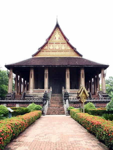 Wat Haw Pha Будда, buddhist temple в В'єнтьян, Лаос — стокове фото