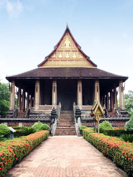 Wat haw pha kaew, buddhistický chrám ve vientiane, laos — Stock fotografie
