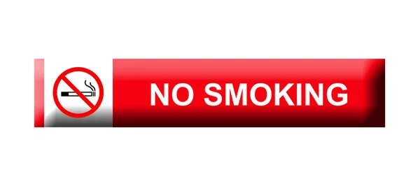 No smoking sign on white — Stock Photo, Image