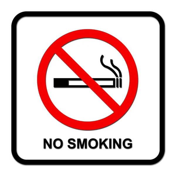 No smoking sign on white — Stock Photo, Image