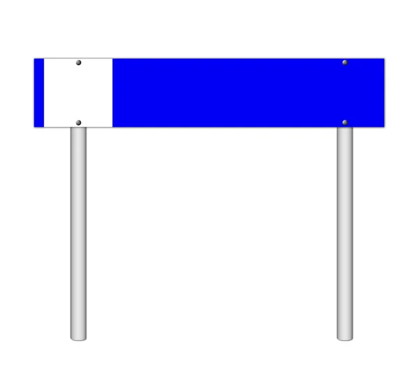 Blue sign on white — Stock Photo, Image