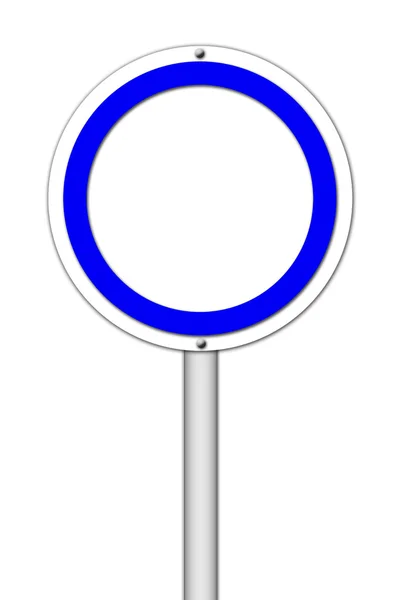 Signo de círculo en blanco en blanco — Foto de Stock
