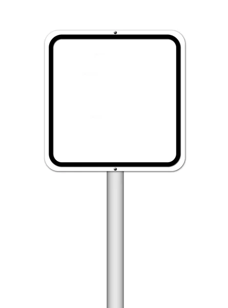 Blank sign on white — Stock Photo, Image