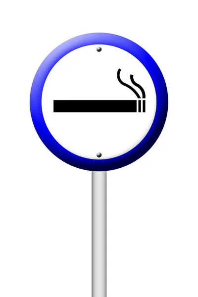 Zona de fumat 3D semn pe alb — Fotografie, imagine de stoc