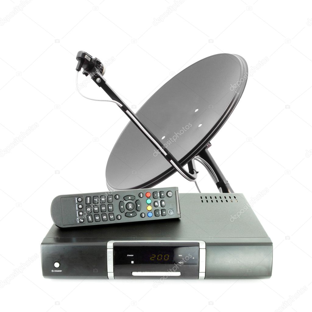 Set of receive box remote and dish antenna