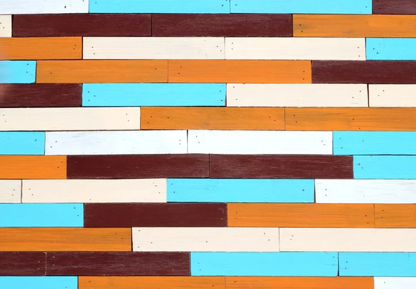 Κινηματογράφηση σε πρώτο πλάνο πολύχρωμα ξύλινα τοίχων — Φωτογραφία Αρχείου