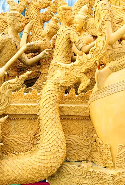 King of Naga carving candle festival — Stock Photo, Image