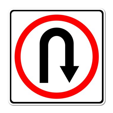 geri dönüş yol levhası