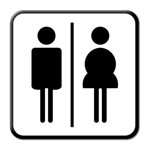 Man & vrouw toilet teken — Stockfoto