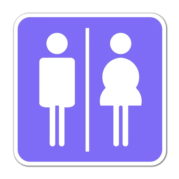 Мужчина и женщина туалетный знак — стоковое фото