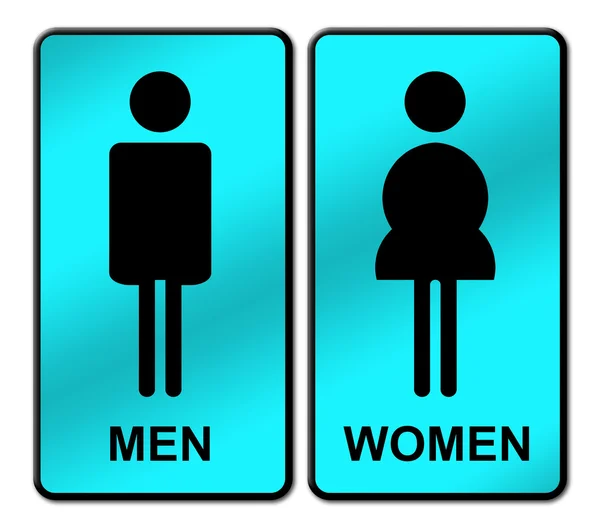 Muž & žena toaletu znamení — Stock fotografie