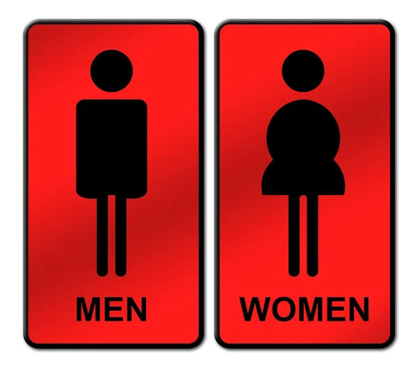 Άνθρωπος & γυναίκα τουαλέτα σημάδι — Φωτογραφία Αρχείου