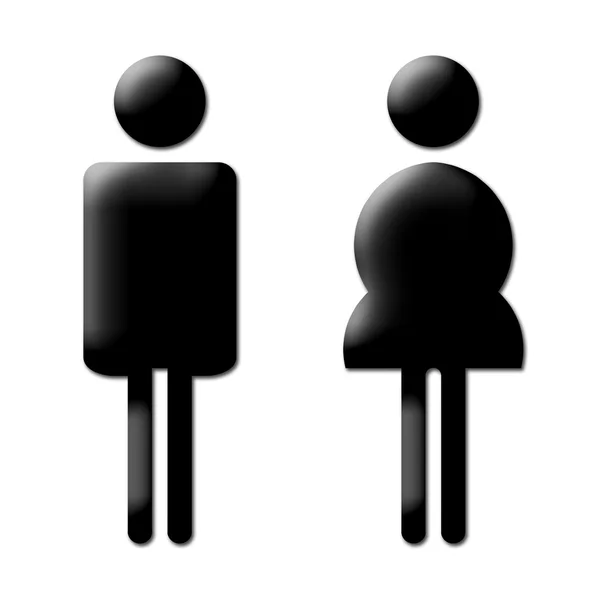 3d мужской и женский знак — стоковое фото