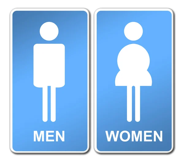 Homem & Mulher sinal banheiro — Fotografia de Stock