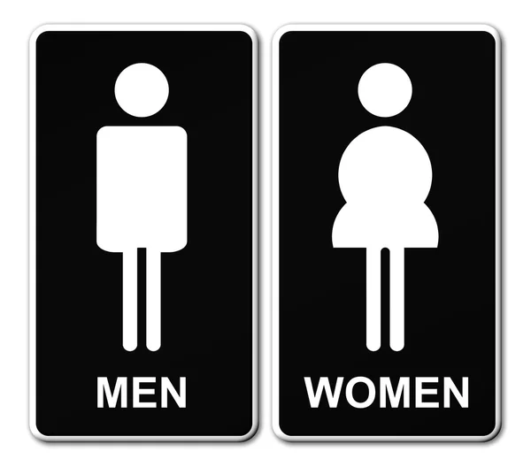 Homme & Femme signe de toilettes — Photo