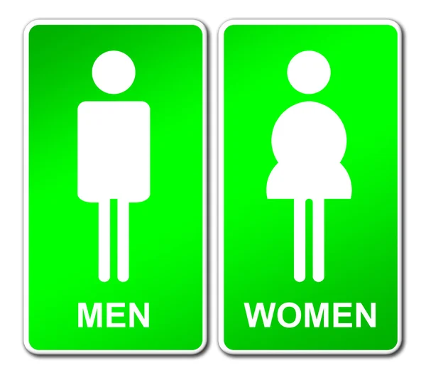 Homme & Femme signe de toilettes — Photo