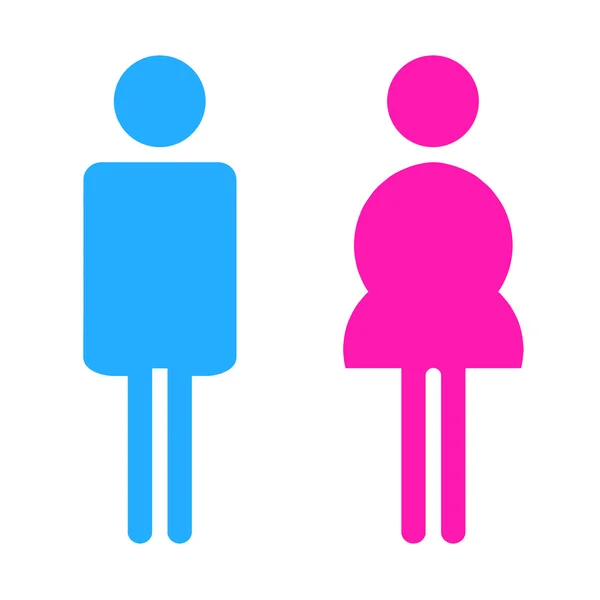 Цветной мужской и женский знак — стоковое фото