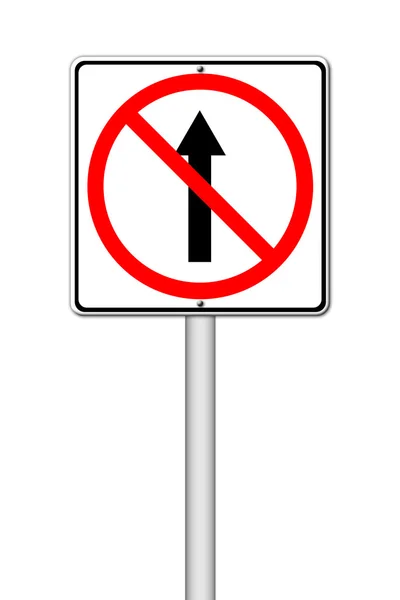 No go ahead the way, no forward sign — Stockfoto