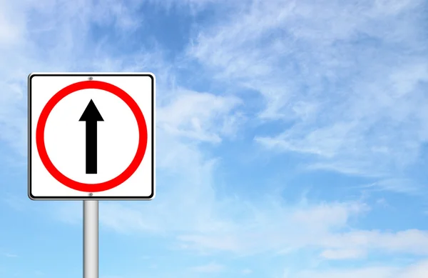 Go ahead the way ,forward sign — Stock Photo, Image