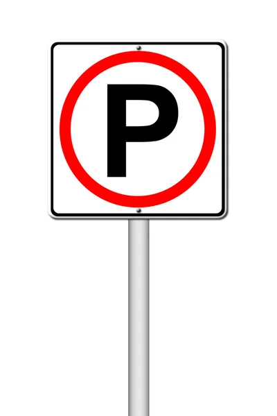 Parkování dopravní značka — Stock fotografie