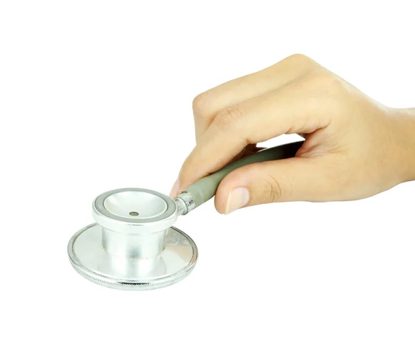 Ręka lekarza z stetoskop — Zdjęcie stockowe
