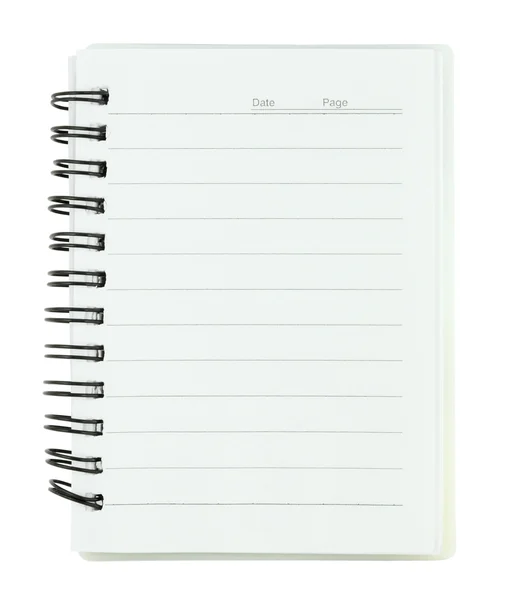 Pequeno caderno com branco — Fotografia de Stock