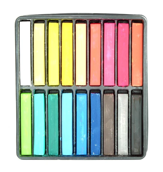 Multicolored artist's pastels (chalk) — Stock Photo, Image