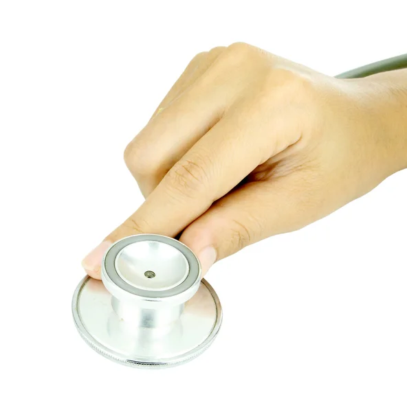 Doctor hand with stethoscope Stock Image