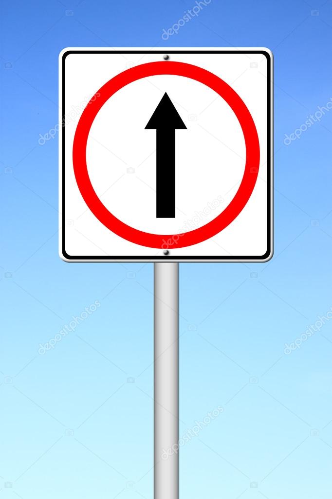go ahead the way ,forward sign