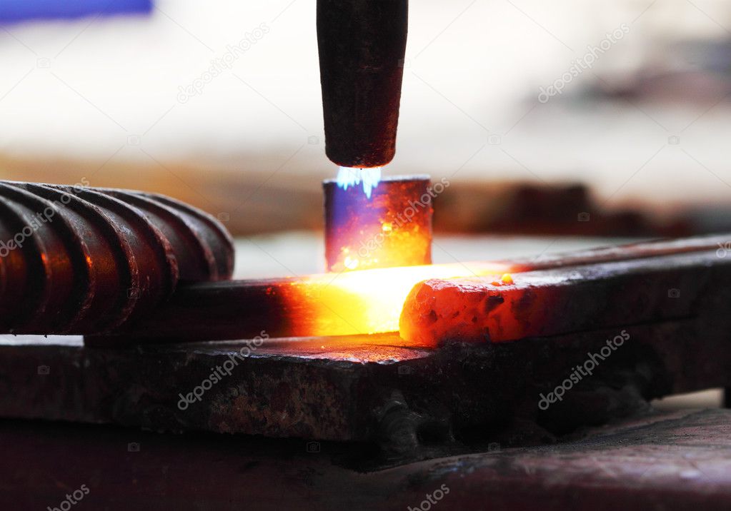Gas heating cutting metal bending square bar